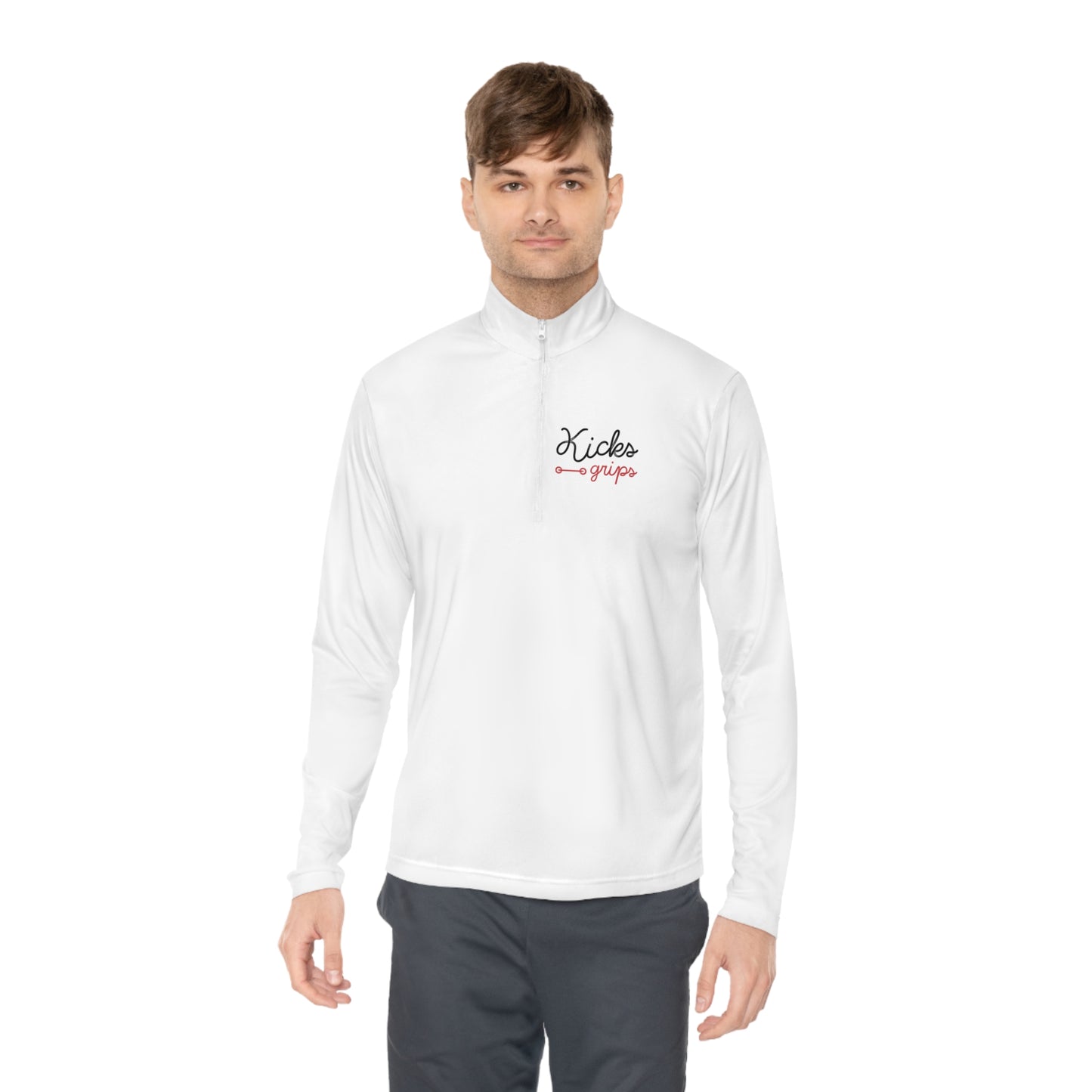 Kicks Grips Court Classic Quarter-Zip White/Red/Black