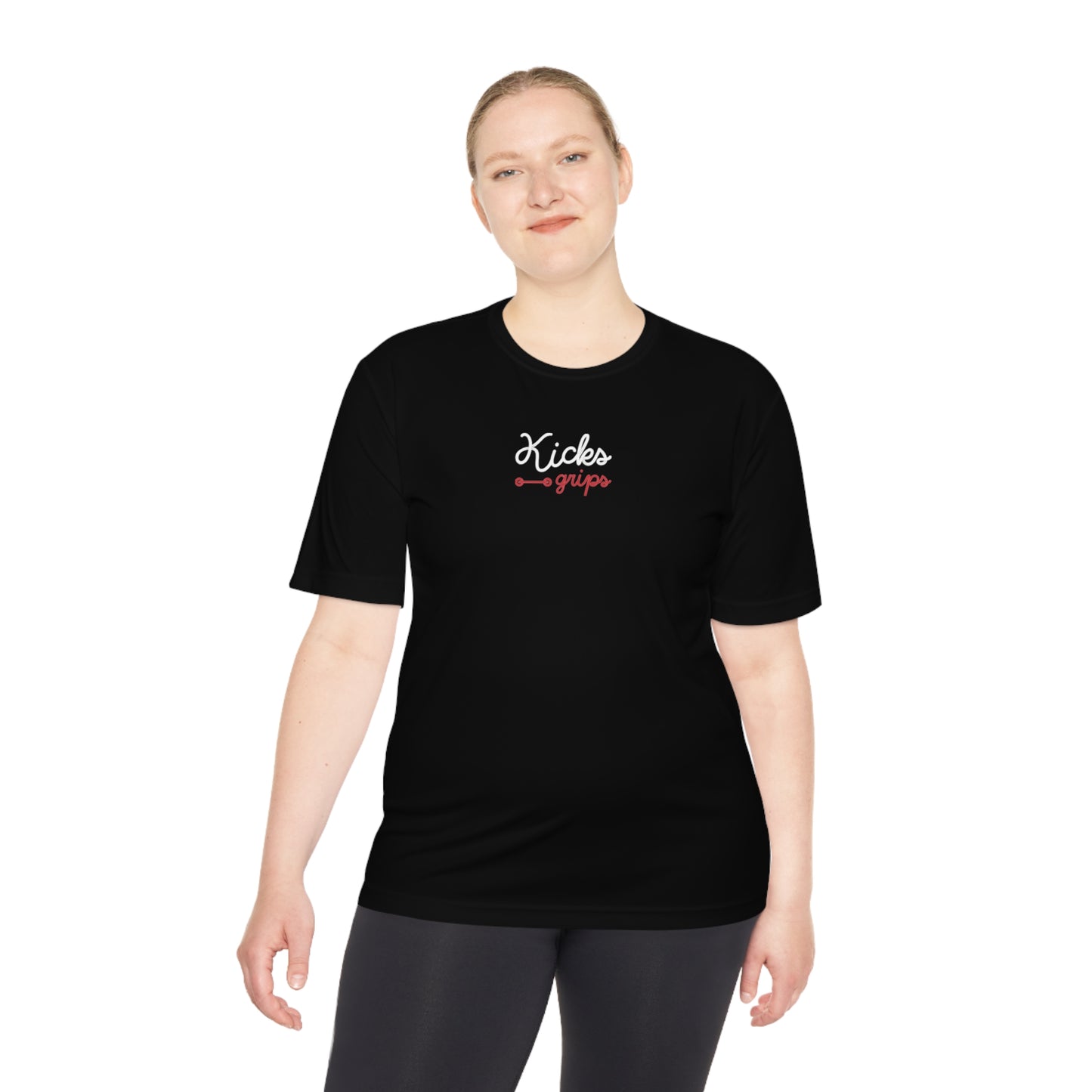 Kicks Grips Court Classic Moisture Wicking Tee Black Red White