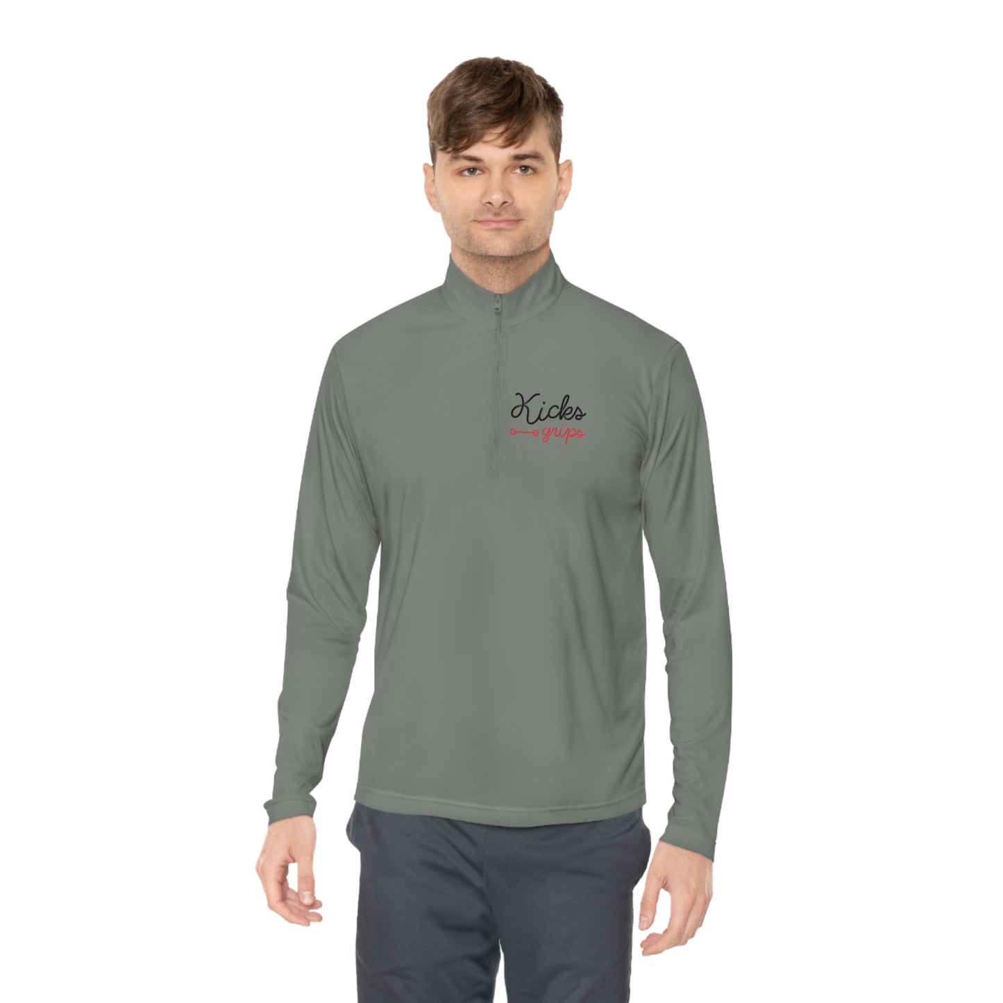 Kicks Grips Court Classic Quarter-Zip Grey