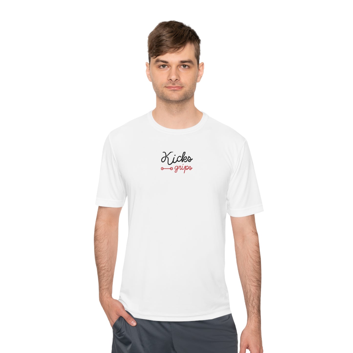 Kicks Grips Court Classic Moisture Wicking Tee Red